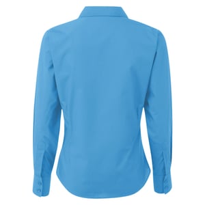 Premier Dames/Dames Popeline Blouse met Lange Mouwen (Saffier)