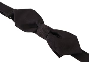 Dolce & Gabbana Elegante Zwarte Zijden Strik Mannen Stropdas