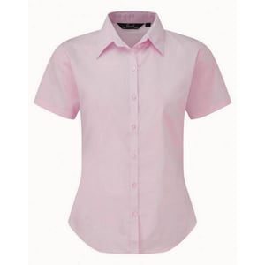 Premier Popeline blouse met korte mouwen / Gewoon werkoverhemd (Roze)