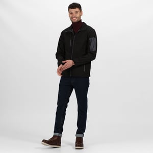 Regatta Standout Mens Arcola 3 Layer Vattentät och Andningsbar Softshell Jacka (Svart/Seal Grey)