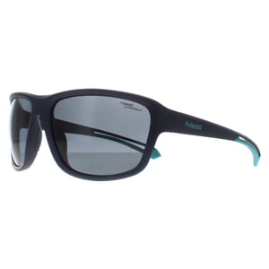 Polaroid Rechthoek Unisex Blauw Azuur Grijs Gepolariseerd Hoog Contrast PLD 7049/S