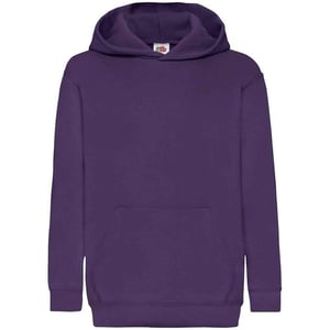 Fruit of the Loom Childrens/Kids Classic Hooded Sweatshirt (Purple)
