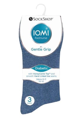 Mens 6 pack non elastic diabetic socks with hand linked toe seams