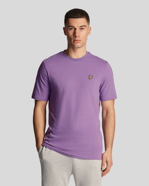 Lyle & Scott merk borstlogo kaart paars T-shirt