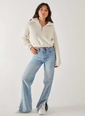Teddy Zip Up Jumper