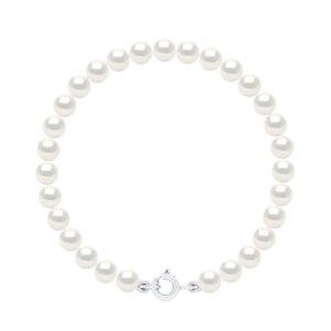 Armband van echte gekweekte zoetwaterparels rond 5-6 mm