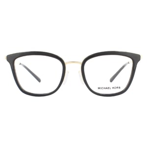 Michael Kors Square Womens Light Gold Black Glasses