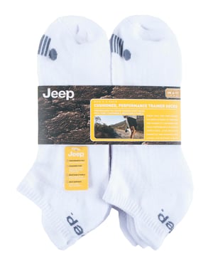 JEEP - 6 Pairs Mens Cotton Cushioned Sport Ankle Outdoor Socks