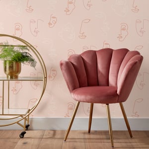 Kindred Abstract Faces Printed Wallpaper