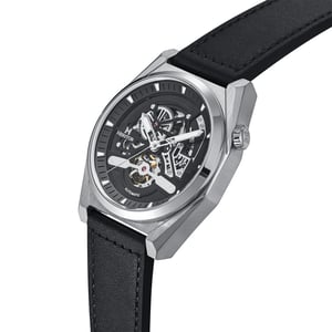 Heritor Automatic Amadeus semi-skelet lederen bandhorloge