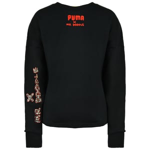 Puma x Mr Doodle Long Sleeve Crew Neck Black Mens Graphic Sweatshirt 598687 01