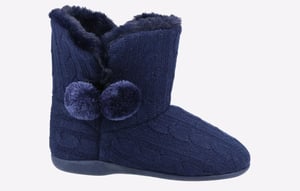 Fleet & Foster Apple Knitted Bootie Slippers Womens