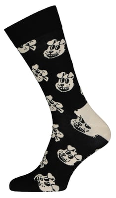 Happy Socks Novelty Colourful Bright Cotton Blend Dog Socks - Black