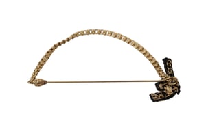 Dolce & Gabbana Kragepin Guld Mässing Koppar Revolver Brosch