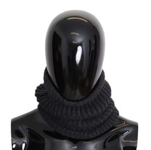 Dolce & Gabbana Zwarte Heren Balaclava Kasjmier Gebreide Nekwrap Hoed