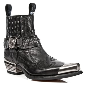New Rock Svarta Metall Gothic Stövlar-7950P-S1
