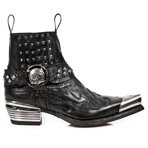 New Rock Svarta Metall Gothic Stövlar-7950P-S1