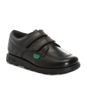 Boy's Kickers Infant Fragma Lo Strap Leather Shoes in Black