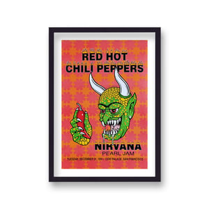 Red Hot Chili Pepper Nirvana Pearl Jam Vintage Concert Poster