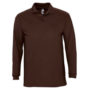 SOLS Volwassen uniseks Winter II poloshirt met lange mouwen (Chocolade)