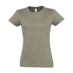 SOLS Dames/dames Imperial Heavy Short Sleeve T-Shirt (Khaki)