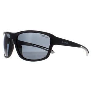 Polaroid Rechthoek Unisex Mat Zwart Grijs Gepolariseerd Hoog Contrast PLD 7049/S