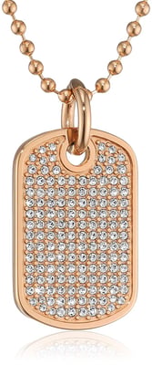 Tommy Hilfiger 'Finec' Women's Stainless Steel Chain with Pendant - Rose 2700749