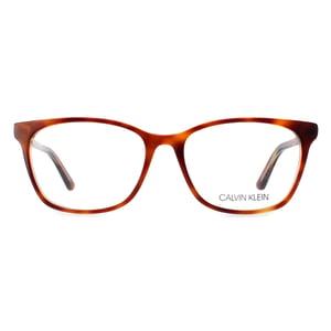 Calvin Klein Rectangle Unisex Bruna sköldpaddsglasögon