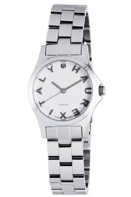 Haurex Italy Women's 7A505DSS Diamond-Accented Mini City Stainless Steel Three Hands Watch