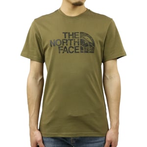 The North Face Mens Woodcut Dome T Shirt Military Green