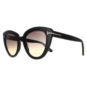 Tom Ford zonnebril Izzi FT0845 01B Shiny Black Smoke Gradiënt