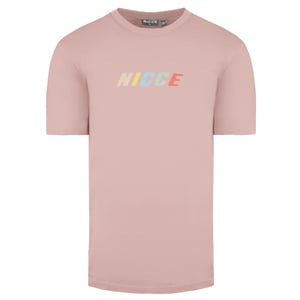 Nicce Ronde Hals Korte Mouw Roze Heren Myriad T-shirt 211 1 09 09 0339