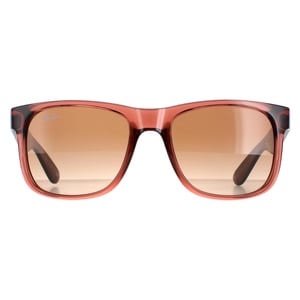 Ray-Ban Justin 4165 659413 transparante lichtbruine zonnebril met kleurverloop