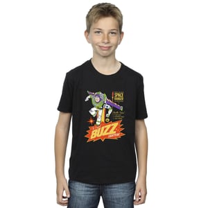 Disney Jongens Toy Story Buzz Lightyear Ruimte T-Shirt (Zwart)