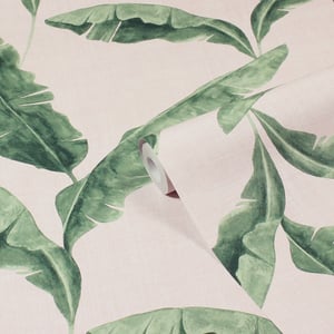 Plantain Botanical Printed Wallpaper