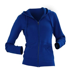 Russell Dames Premium Authentieke Hoodie met rits (3-laagse stof) (Helder Koninklijk)