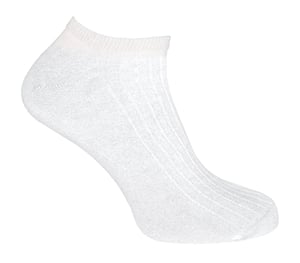 Men's 100% Cotton Ankle Socks | Sock Snob | Breathable No Show Soft Invisible Trainer Socks - White