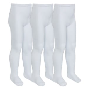 Sock Snob - 3 Paar Meisjes Bamboe Panty's Multipack | Effen Panty's voor School - Wit