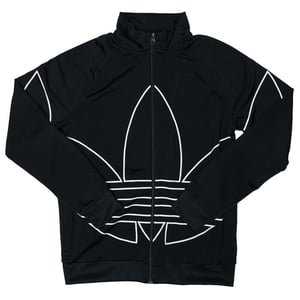 Boy's adidas Originals Junior Large Trefoil Track Top in Black-White