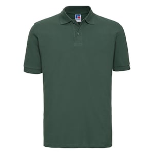 Russell Mens 100% Cotton Short Sleeve Polo Shirt (Bottle Green)