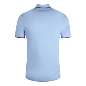 Lyle & Scott coordineert lichtblauw poloshirt met print en getipte kraag