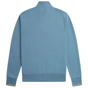 Fred Perry Twin Tipped Sleeve Ash Blue Half Zip Sweatshirt