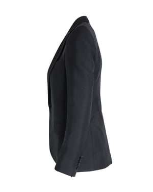 Dior Enknäppt Blazer i Svart Ull