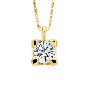 DIADEMA - Halsband med diamanter - gult guld - venetiansk kedja