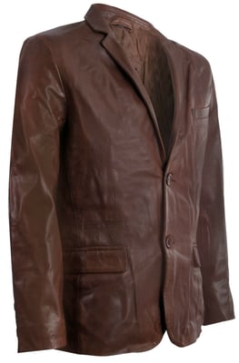 Jas Leren Blazer Zachte Italiaanse getailleerde jas
