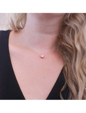 Moon-halsband - roséguld och kristall