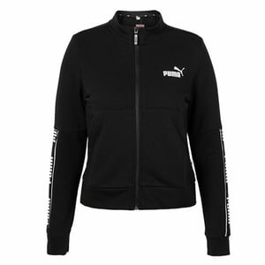 Puma Long Sleeve Zip Up Black Womens Track Jacket 581067 01