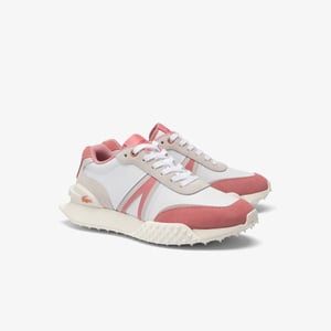 Women's Lacoste L-Spin Deluxe Trainers in White pink