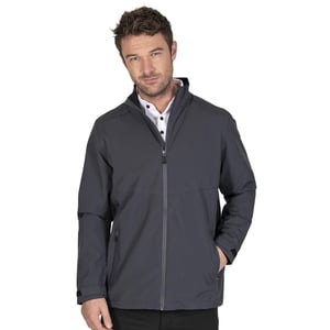 Island Green Mens Stretch Golf Waterproof Jacket (Charcoal/Black)