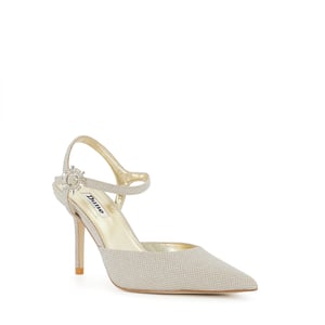 Dune Ladies CHANNEL Buckle-Detail Heeled Courts Channel